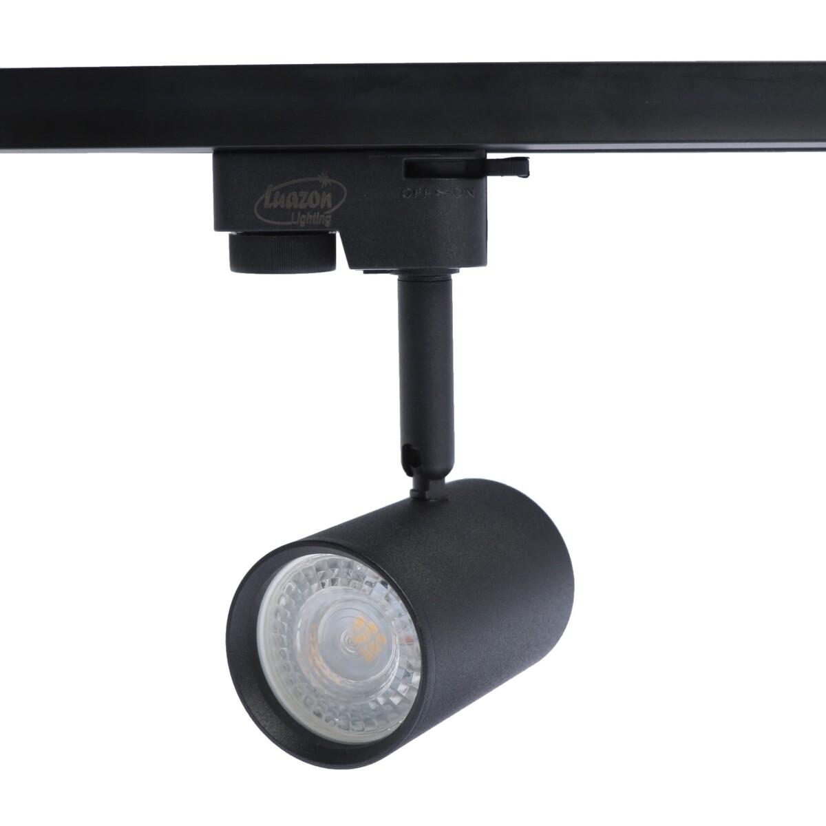 Трековый светильник luazon lighting под лампу gu10, цилиндр, корпус черный светильник переносной светодиодный luazon lighting с выключателем 12вт 25led 10 м