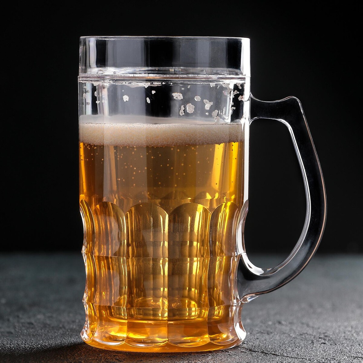 Кружка для пива охлаждающая, 450 мл бокал для пива 470 мл стекло 6 шт bohemia columba optic 61365