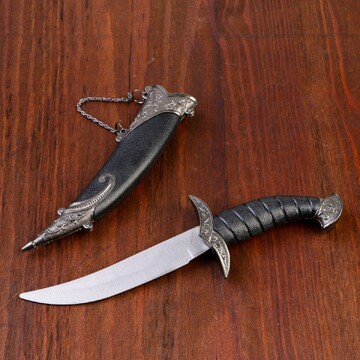 Сувенирный нож изогнутый, 26,5 см, на но