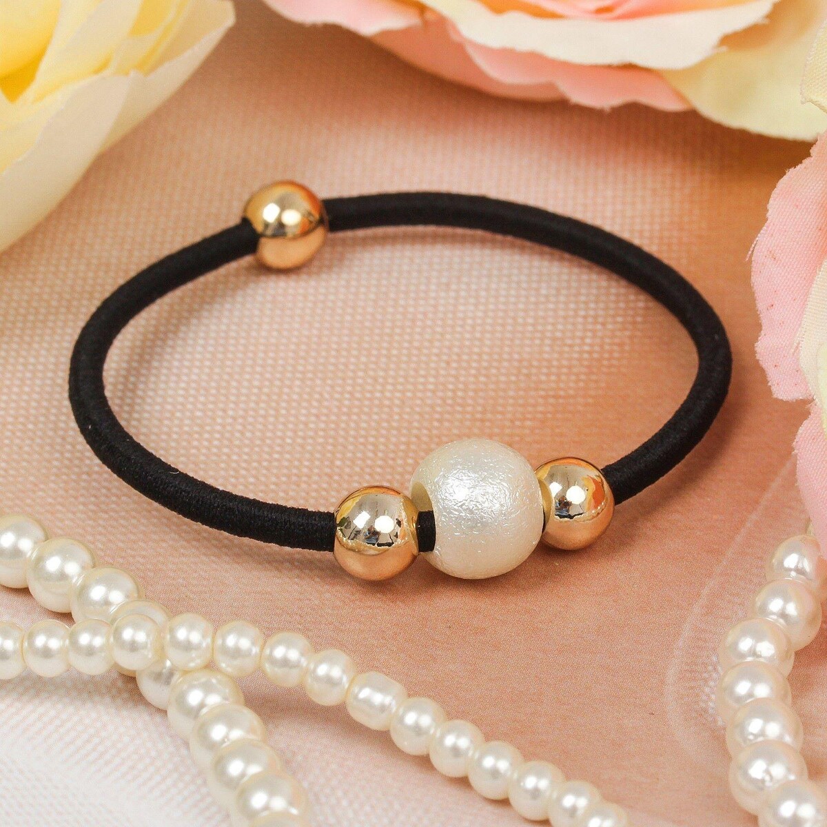 

Резинка для волос, Черный;белый