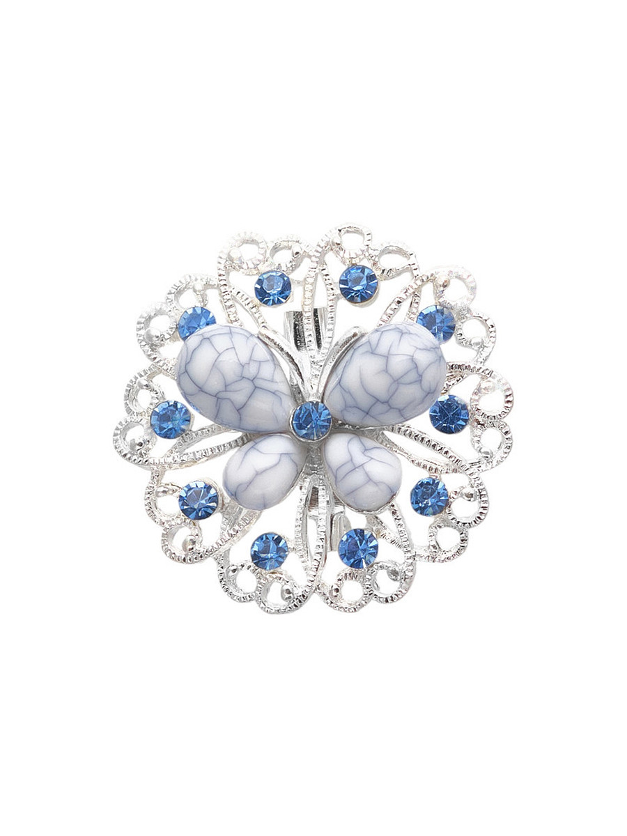 

Брошь, Голубой;белый