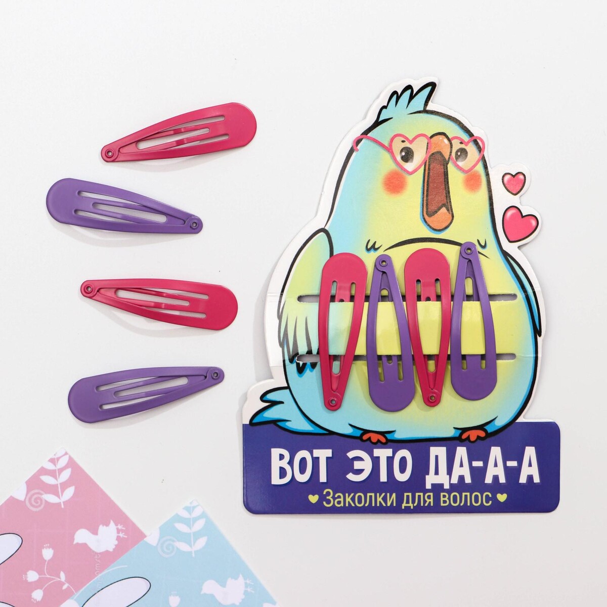 

Заколки для волос детские, Розовый;фиолетовый