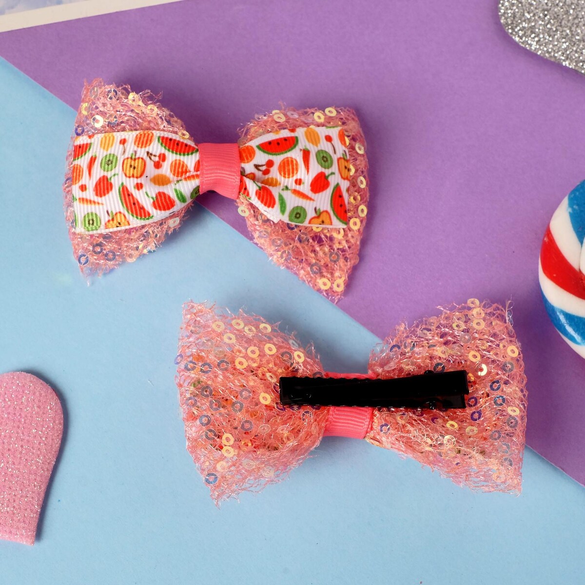 

Зажимы для волос, Розовый