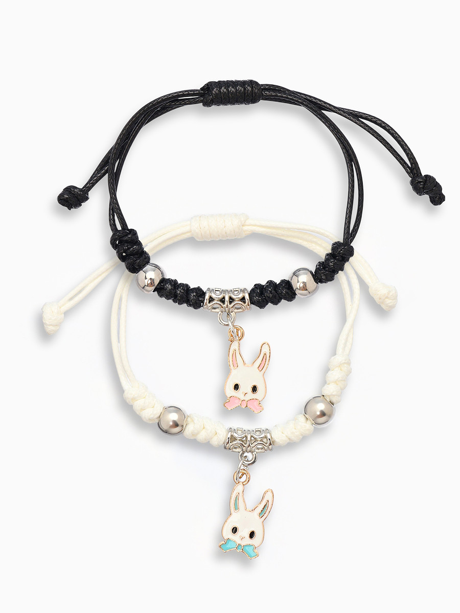 

Браслеты парные, Разноцветный;белый;черный