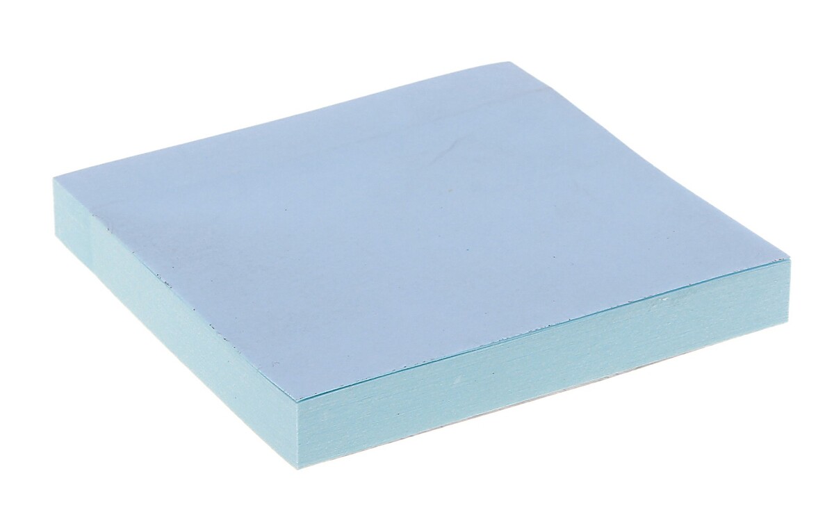 Блок с липким краем, 76 мм х 76 мм, 100 листов, пастель, голубой блок с липким краем 51 мм х 51 мм 300 листов пастель 3 а