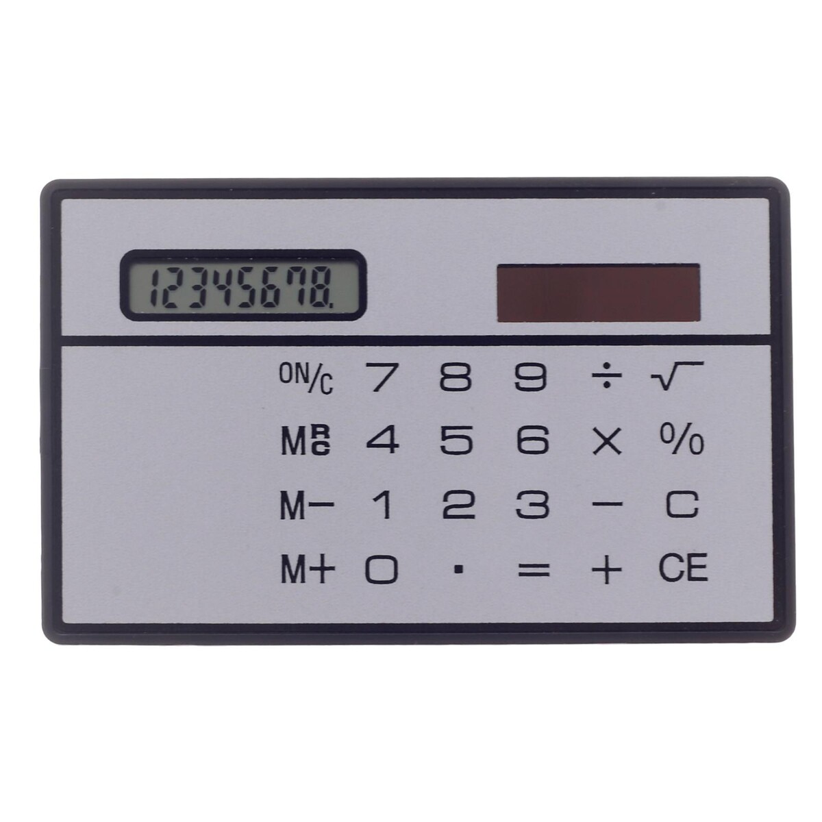 Калькулятор плоский, 8-разрядный, серебристый корпус парктроник sho me y 2618n04 4 датчика 18мм серебристый