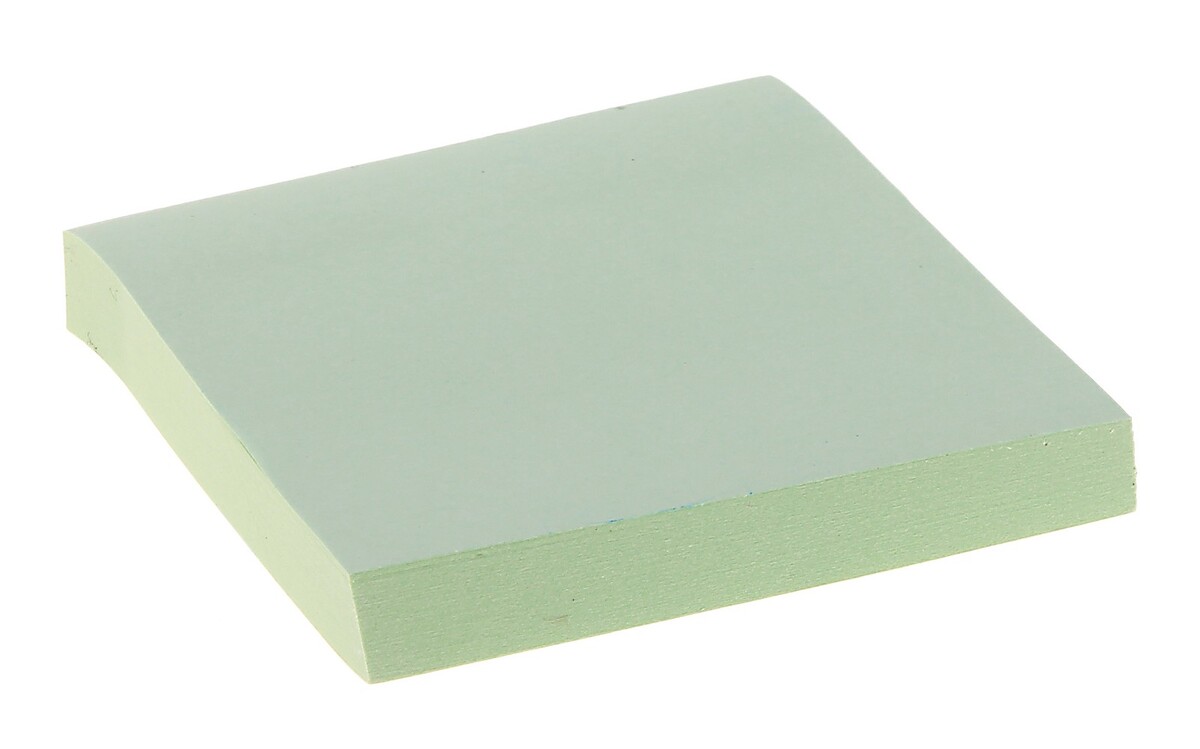 Блок с липким краем, 76 мм х 76 мм, 100 листов, пастель, зеленый блок бумаги 76 101 самоклеящийся зеленый 100л