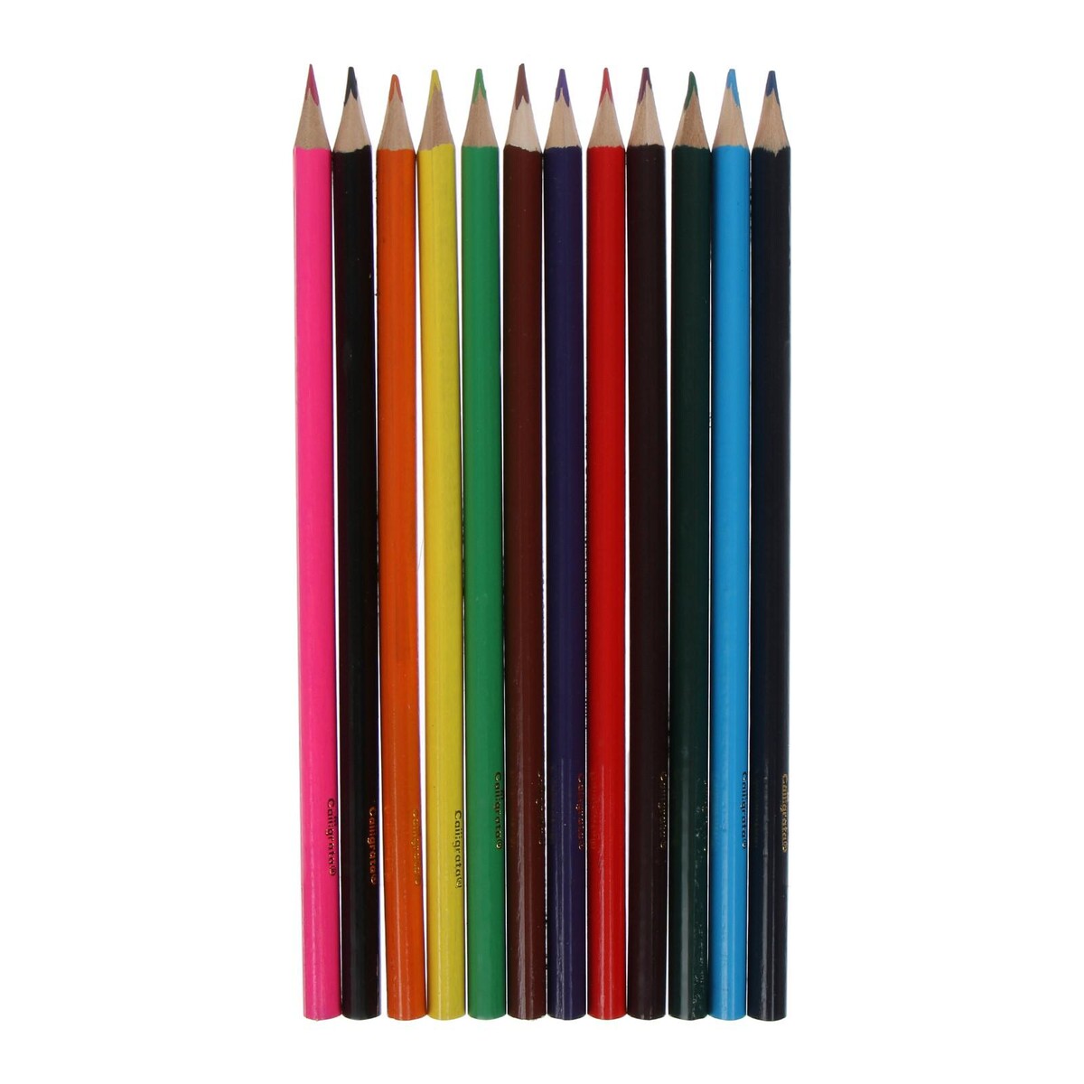 Карандаши цветные 12 цветов, корпус деревянный, треугольный, в картонной коробке фото