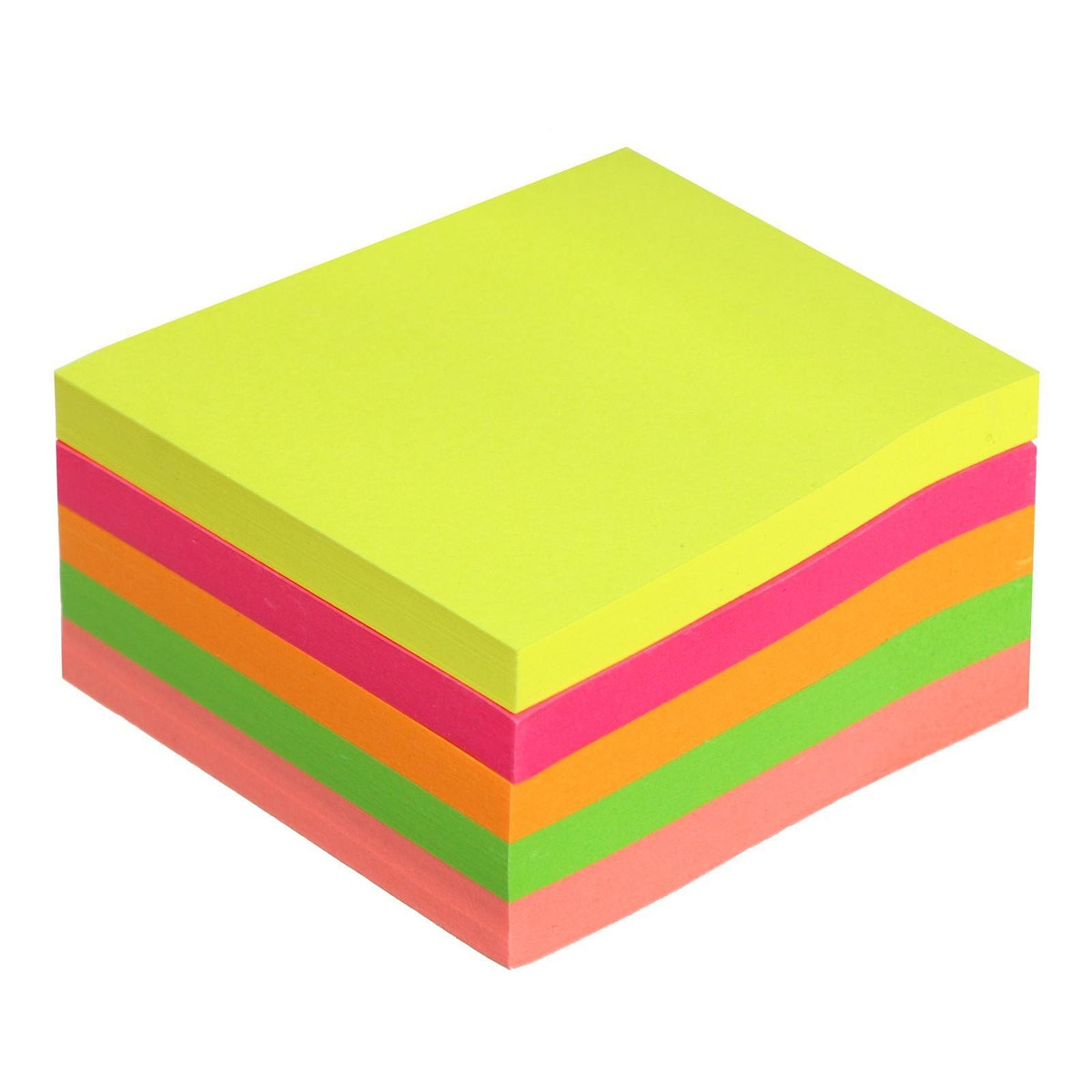 

Блок с липким краем, 250 листов, 5 флуоресцентных цветов, 50 мм × 50 мм, Разноцветный;микс