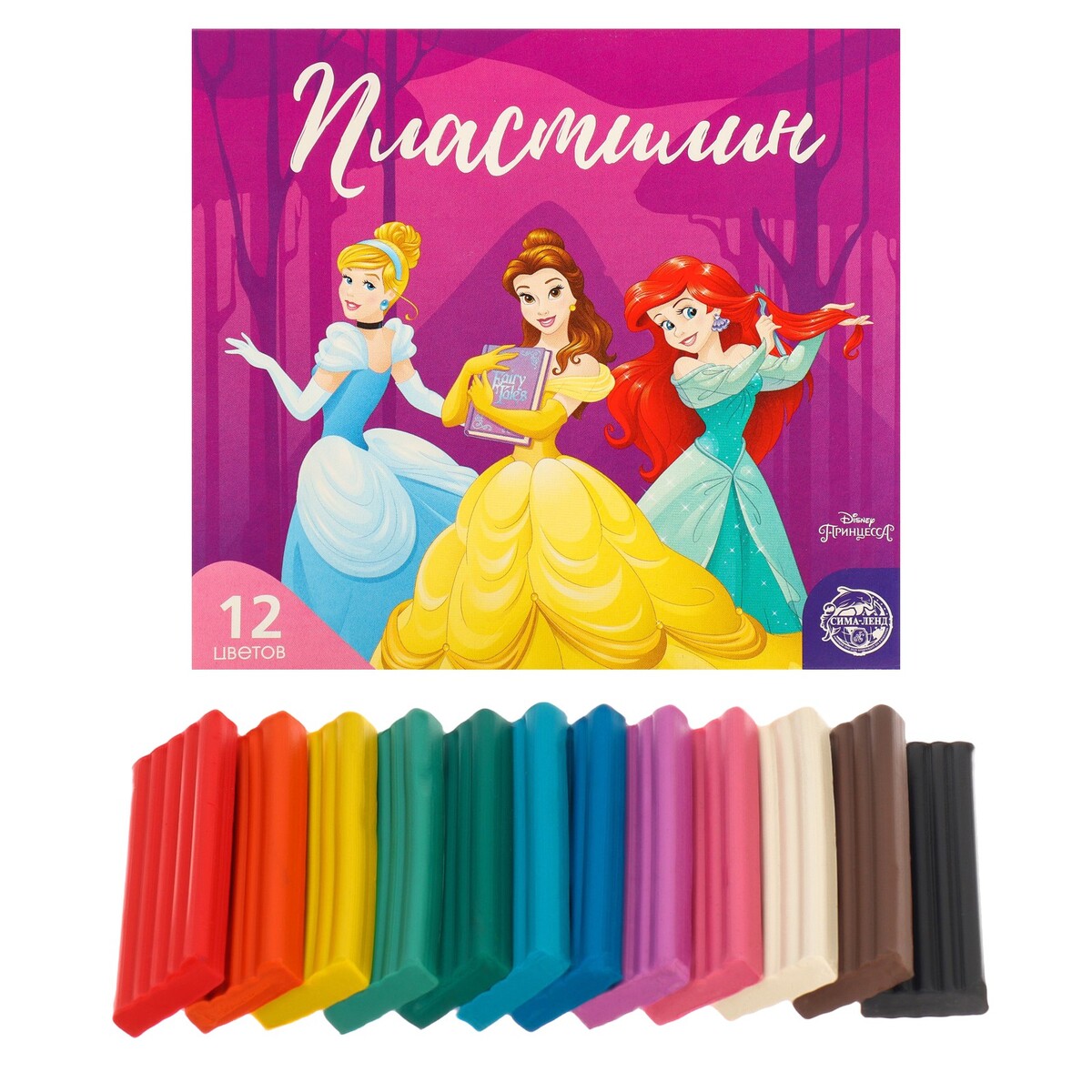 

Пластилин 12 цветов 180 г