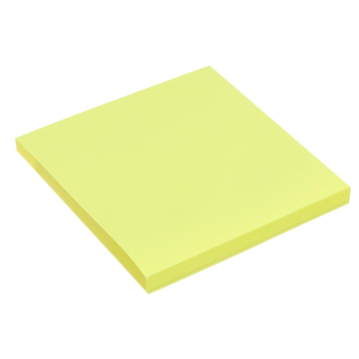 Блок с липким краем 76 мм х 76 мм, 80 листов, флуоресцентный, желтый блок бумаги 76 76 самоклеящийся post it 90л неоновый желтый 3м