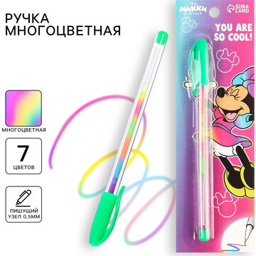 Ручка шариковая, многоцветная, минни мау