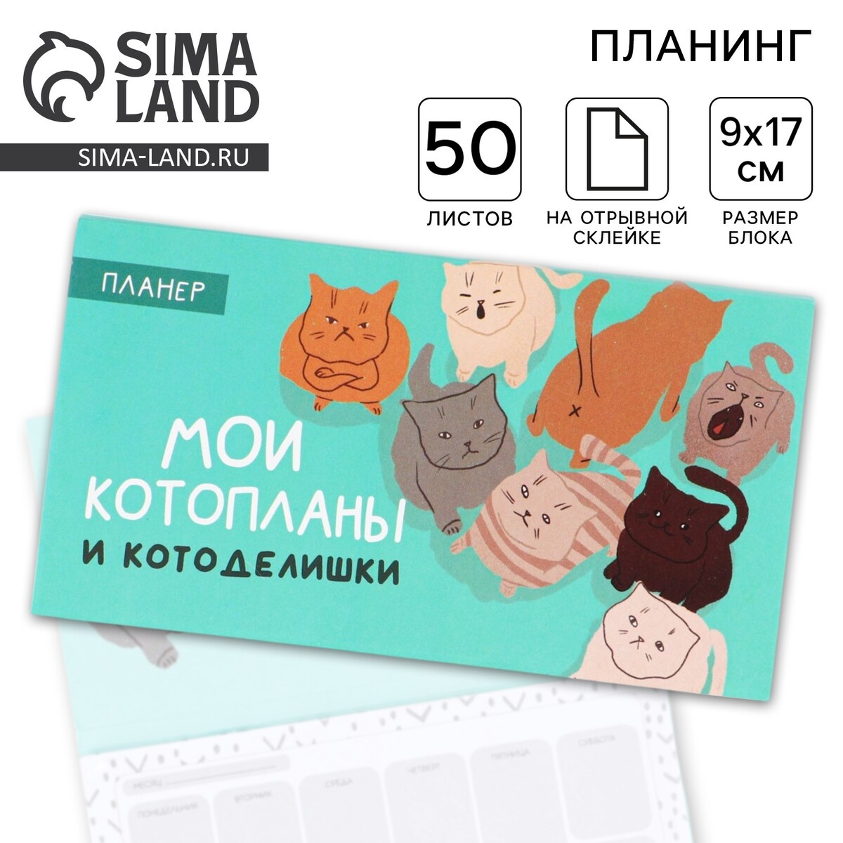 

Планер с отрывными листами, Бирюзовый