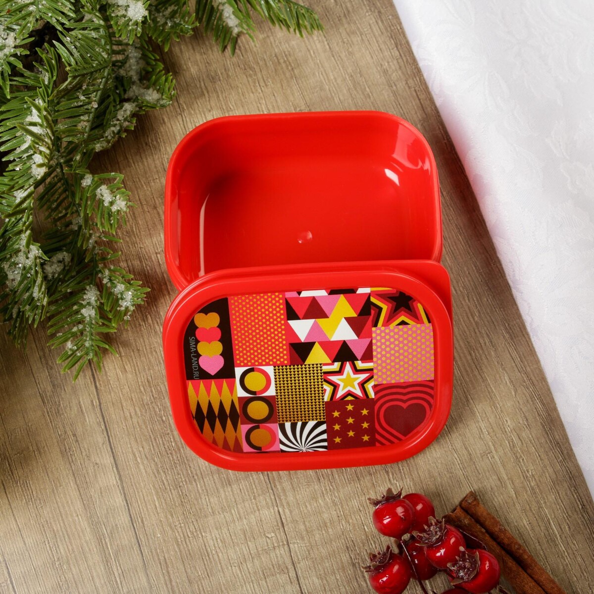 

Ланч - бокс новогодний, Красный