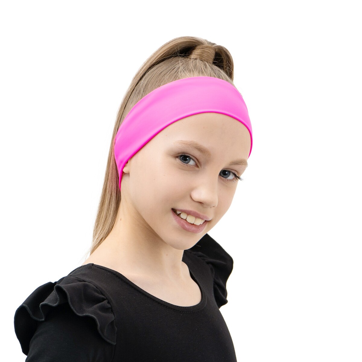 фото Повязка на голову, бифлекс, цвет розовый no brand