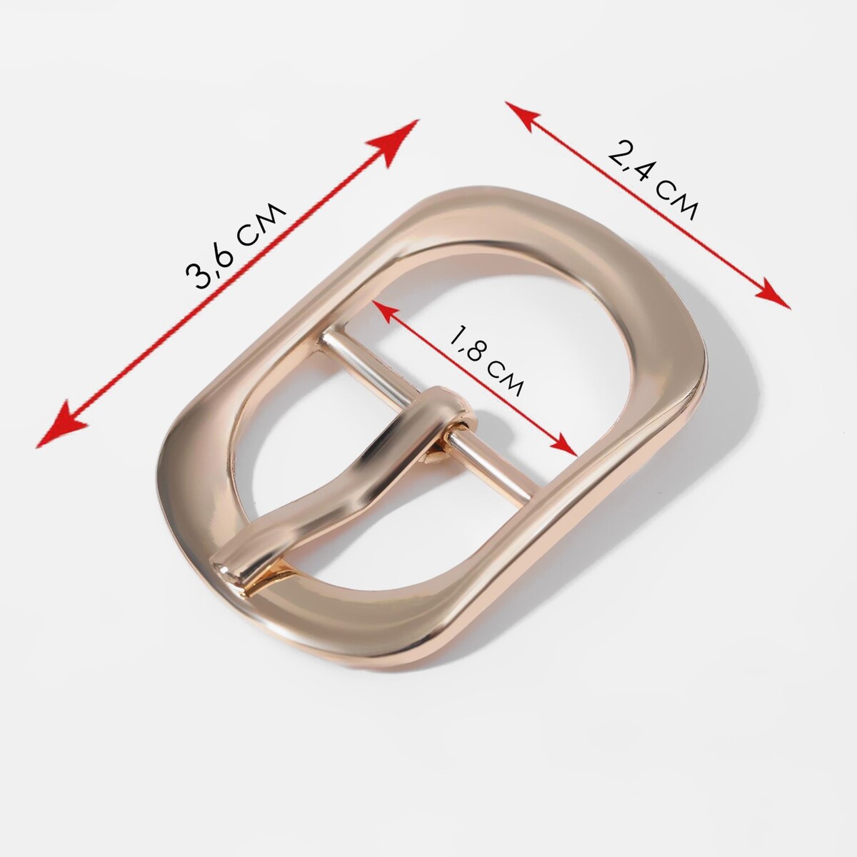 

Пряжка для ремня, 3,6 × 2,4 см, 18 мм, цвет золотой, Золотистый