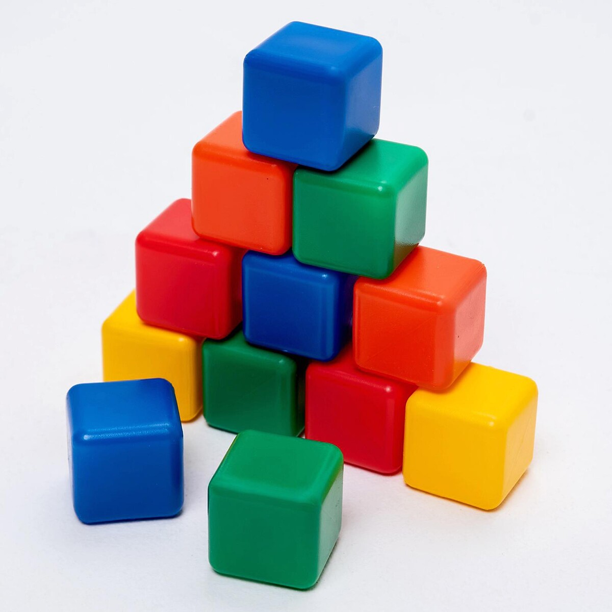 Набор цветных кубиков, 12 штук, 4 х 4 см, Соломон