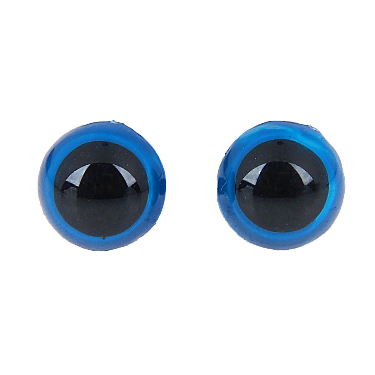 Глаза винтовые с заглушками, полупрозрачные, набор 4 шт, цвет голубой, размер 1 шт: 1,3×1,3 см