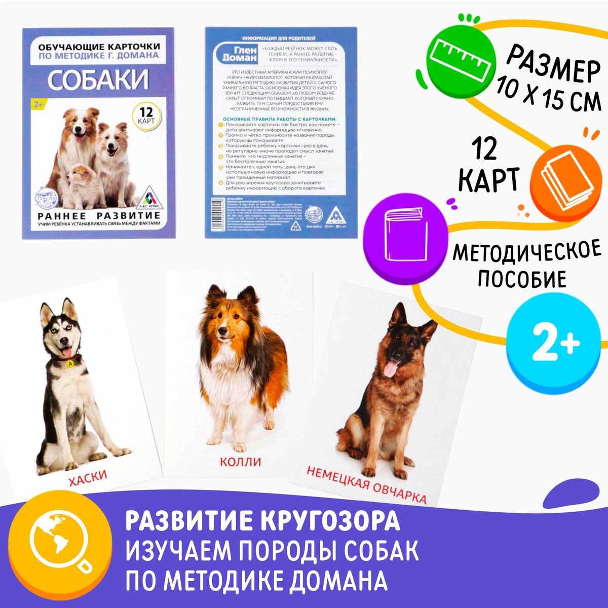 

Обучающие карточки по методике г. домана, Разноцветный