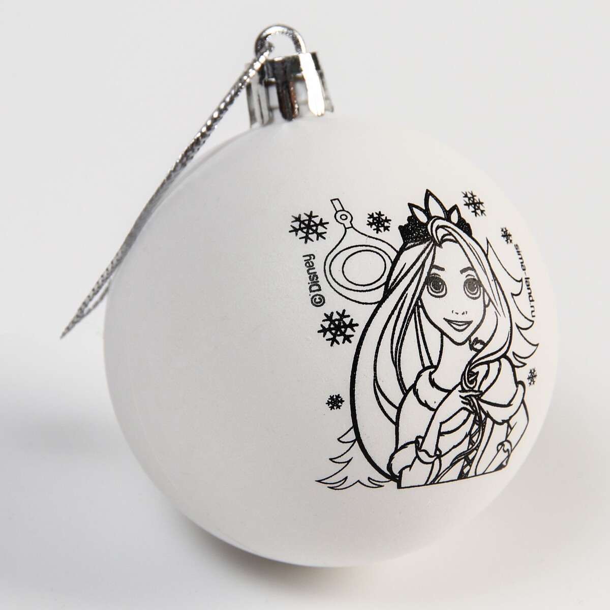 Набор для творчества новогодний шар принцессы:рапунцель, размер шара 5,5 см