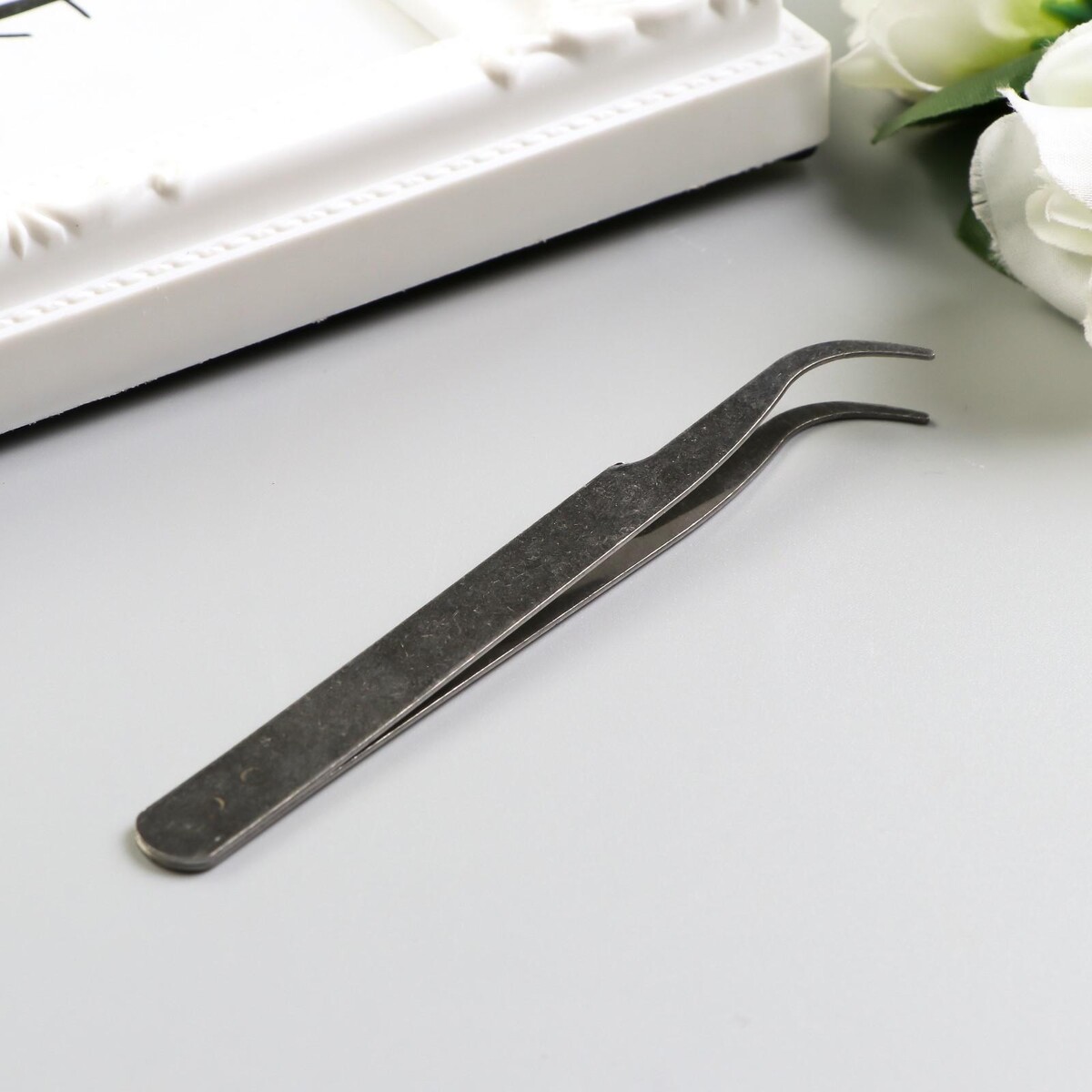 Пинцет для творчества изогнутый металл 0,5х1х10,5 см инструмент для творчества нож 6 лезвий металл 1х21 5х7 см