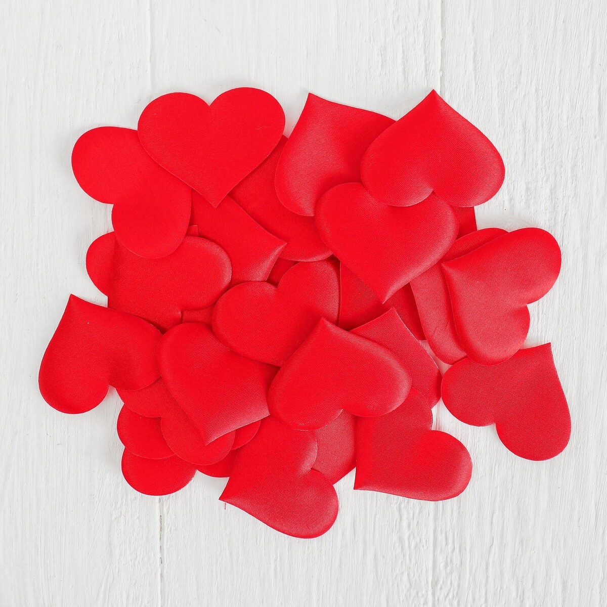 Сердечки декоративные, набор 25 шт., 5 см, цвет красный hdr фотография