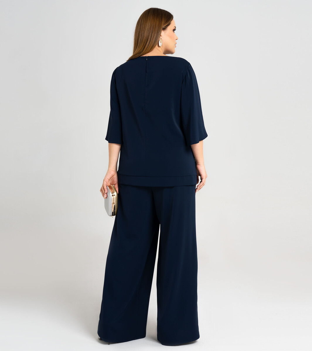 Комплект женский (блузка, брюки) PANDA, размер 60, цвет синий 01208619 - фото 2