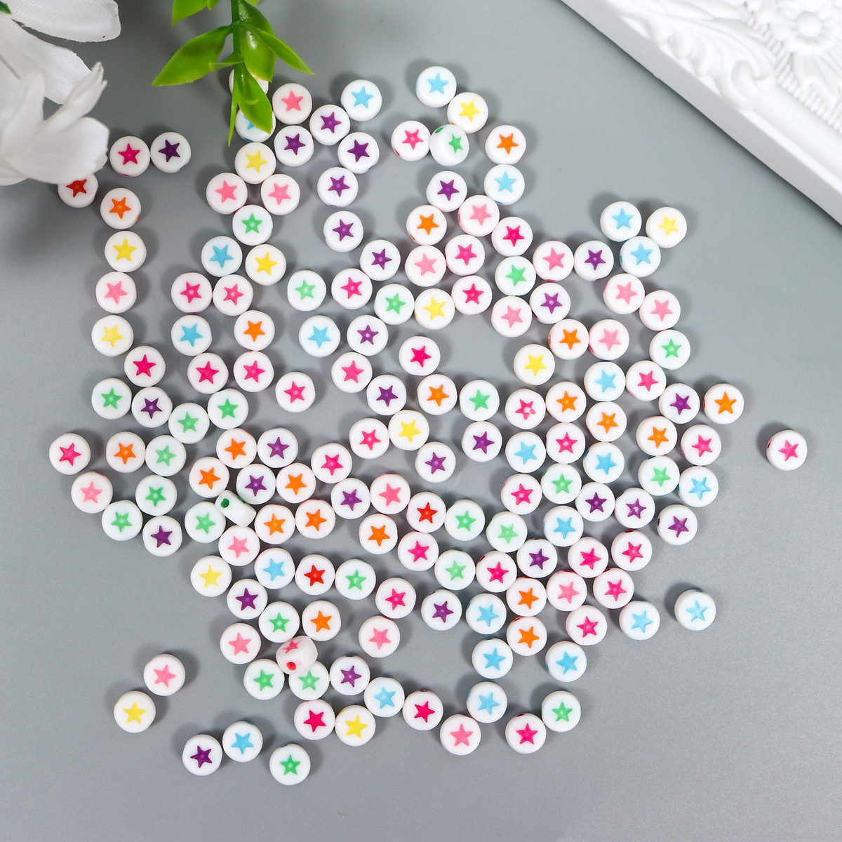 

Набор бусин для рукоделия и плетения, Разноцветный;белый;микс