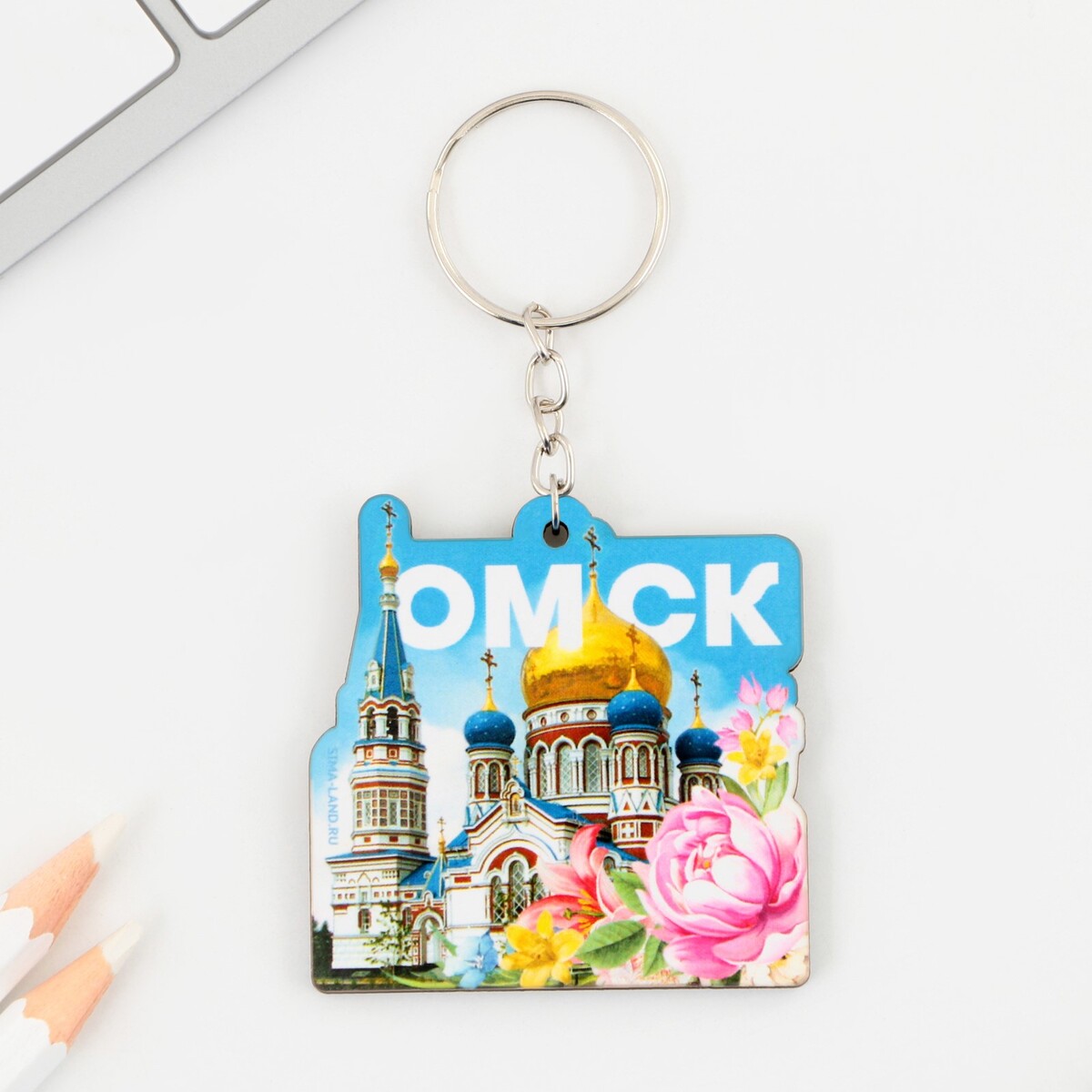 

Брелок деревянный, Разноцветный