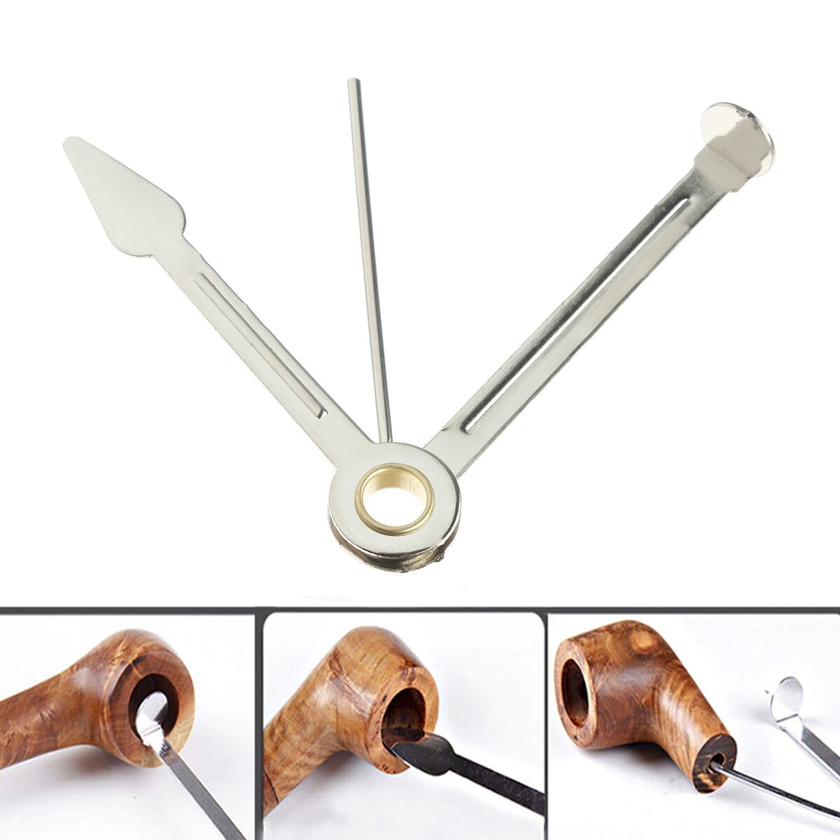 Инструмент для табачных трубок 3 в 1: скребок, уплотнитель, сквозная игла инструмент для табачных трубок 4 в 1 подставка скребок уплотнитель сквозная игла l 5 см