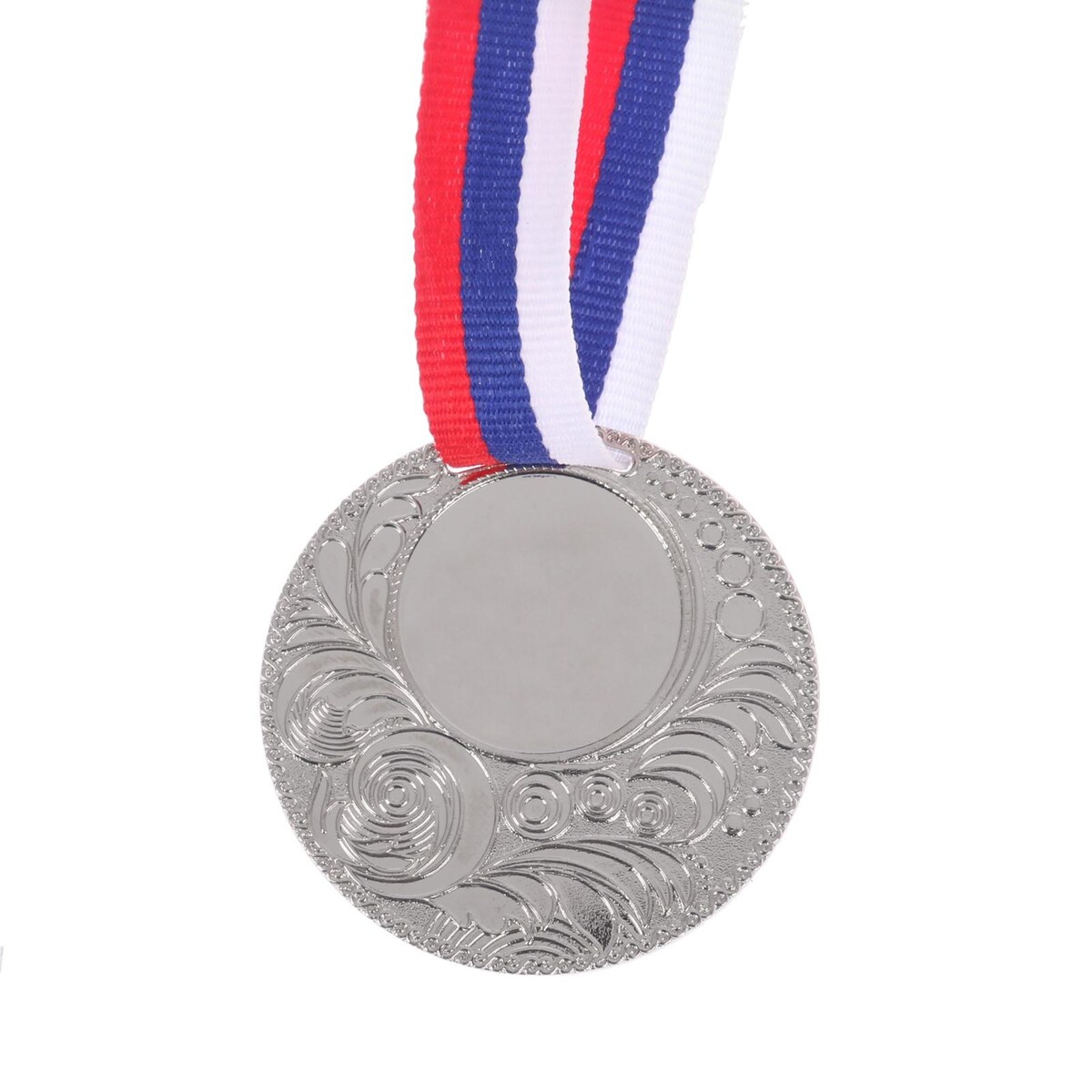 Медаль под нанесение, серебро, d=5 см
