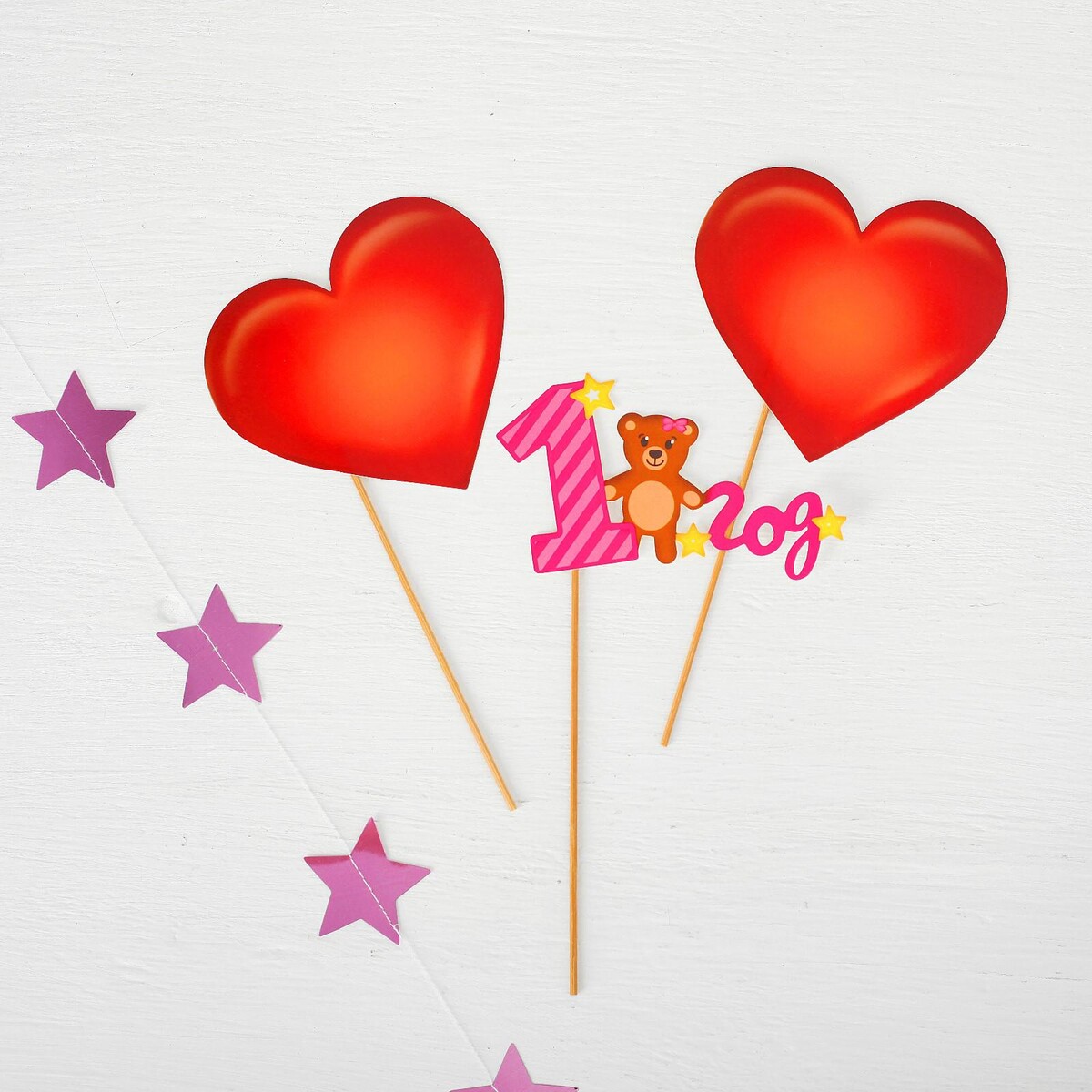 

Набор фотобутафория, Розовый;красный