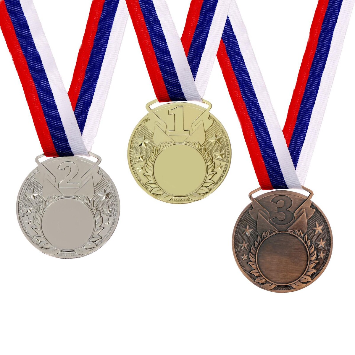 Медаль под нанесение, 3 место, бронза, d=5 см