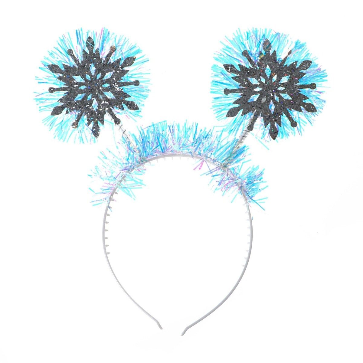 

Ободок новогодний карнавальный, Голубой