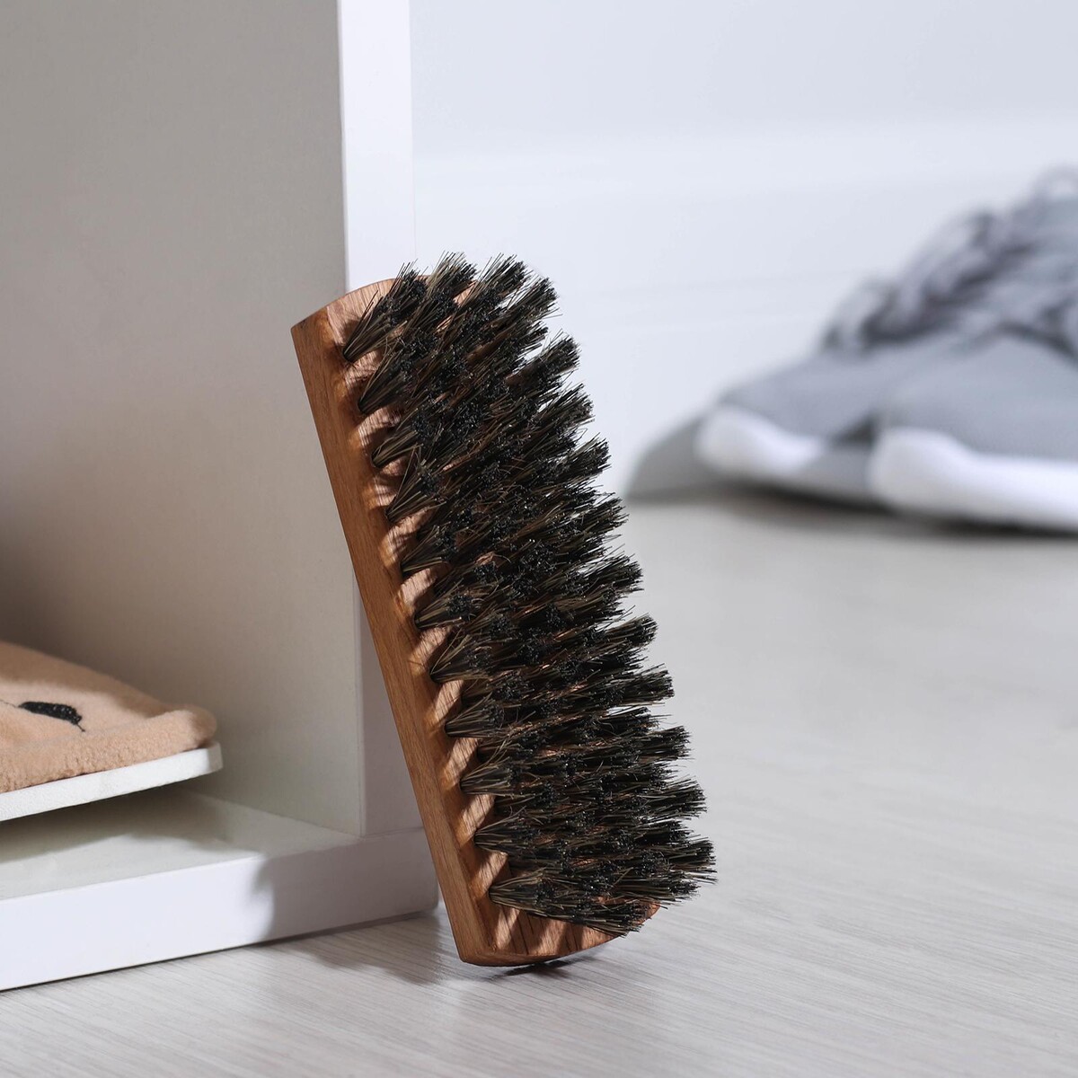 Щетка для обуви, 13×4 см, 80 пучков, натуральный волос шампунь для волос банный натуральный