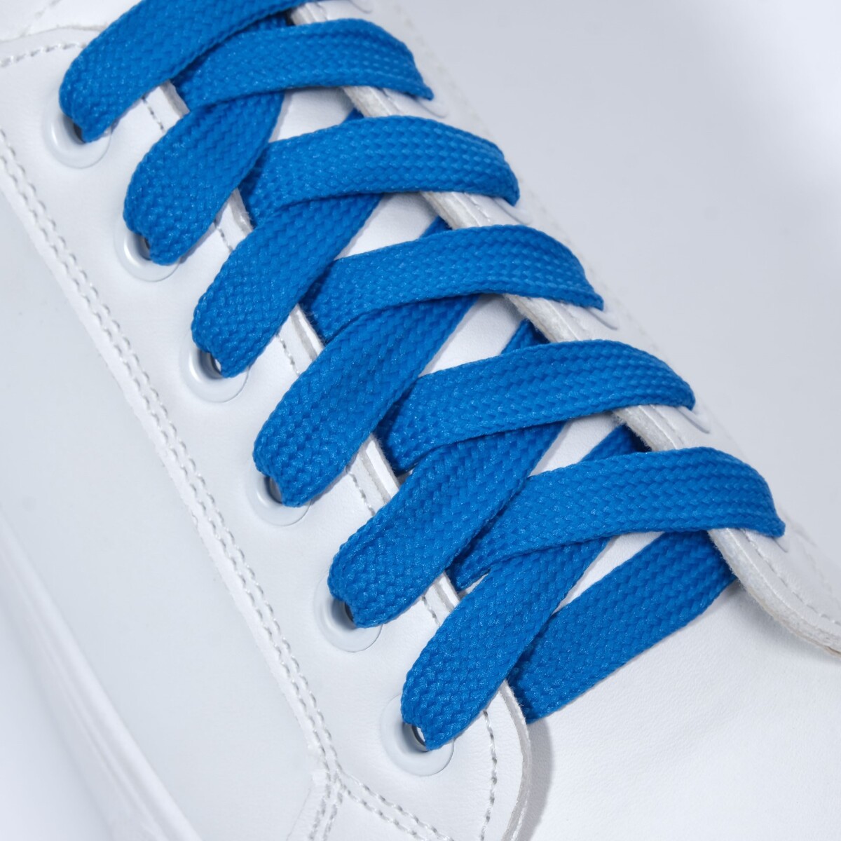 Шнурки для обуви, пара, плоские, 12 мм, 120 см, цвет голубой неоновый шнурки для обуви пара плоские 12 мм 120 см оранжевый неоновый