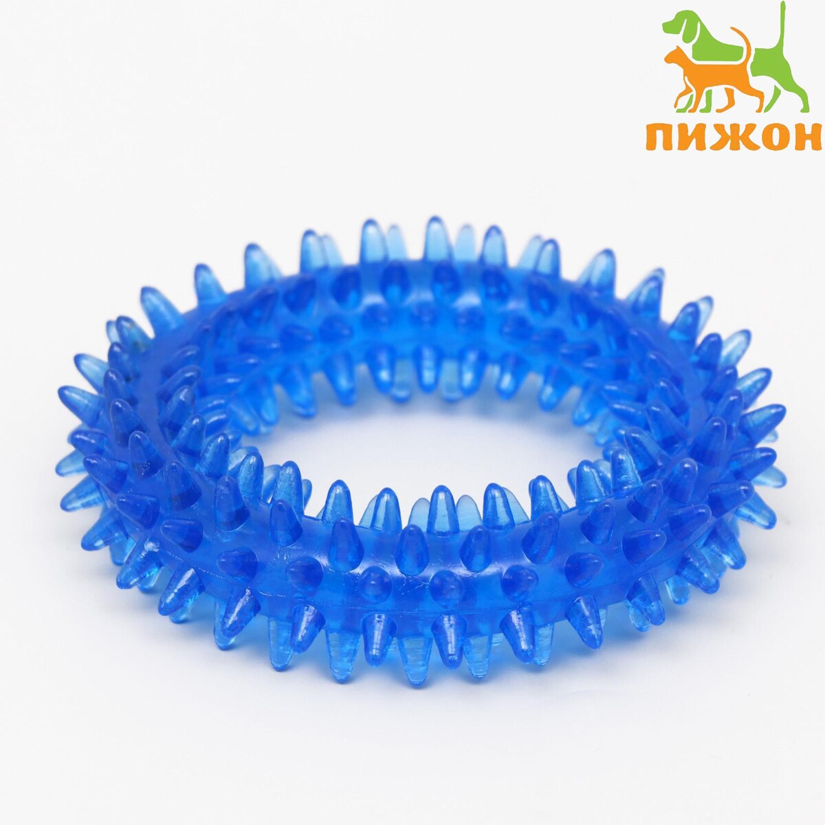 Игрушка жевательная для собак кольцо рельефное из термопластичной резины не тонет 9 5 см оранжевое