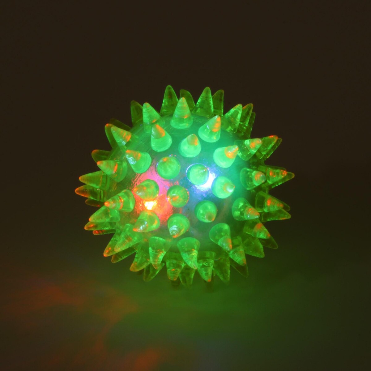 Мяч светящийся для животных малый, tpr, 4,5 см, жёлтый Пижон 01222105 - фото 4