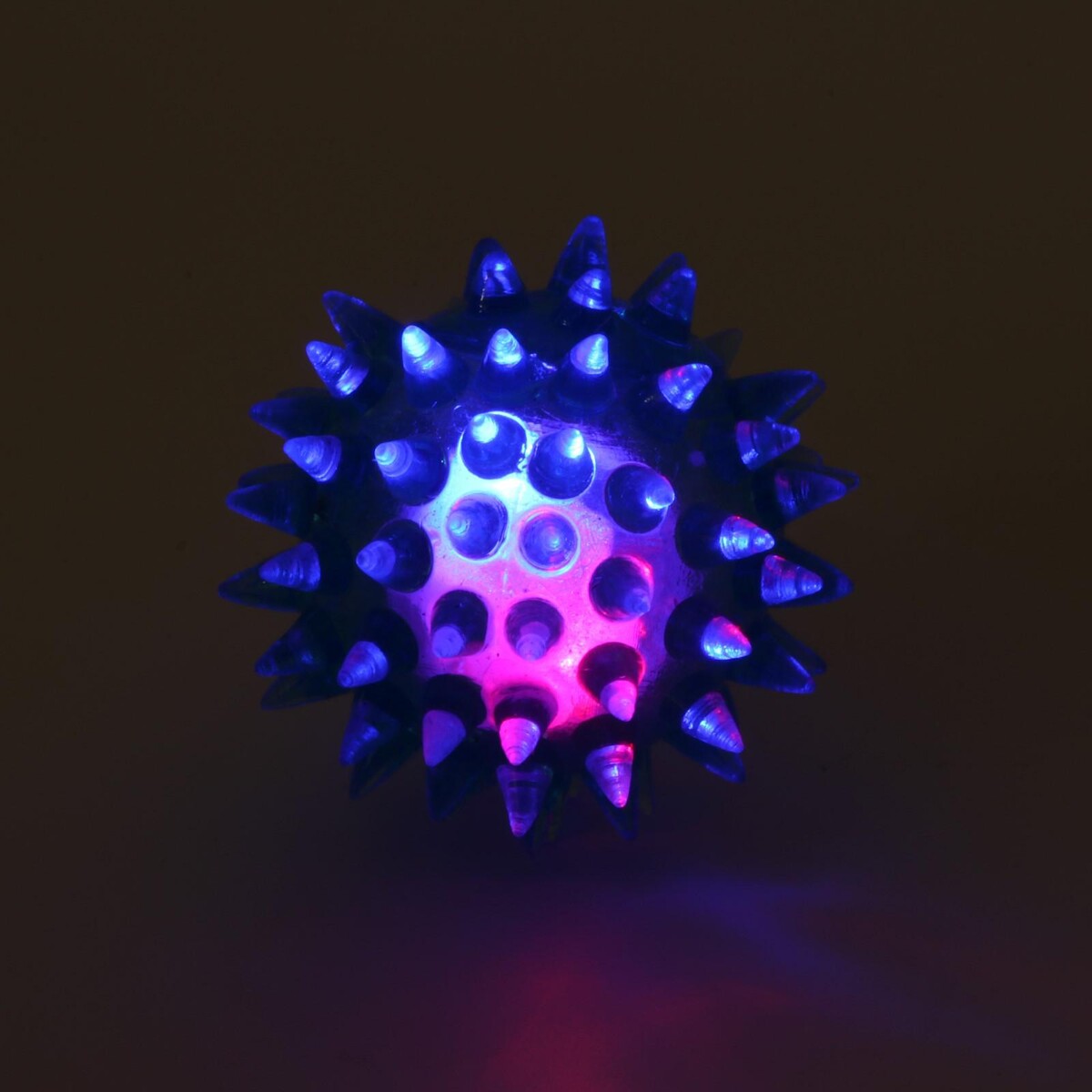 Мяч светящийся для животных малый, tpr, 4,5 см, голубой Пижон 01222147 - фото 5