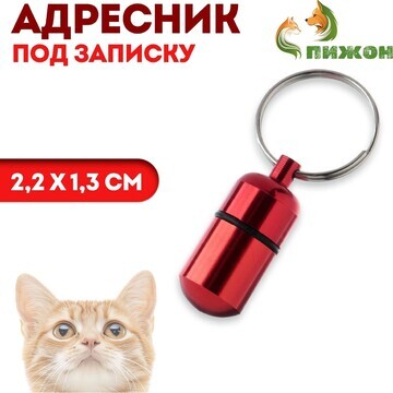 Адресник - капсула под записку, 2,2 х 1,