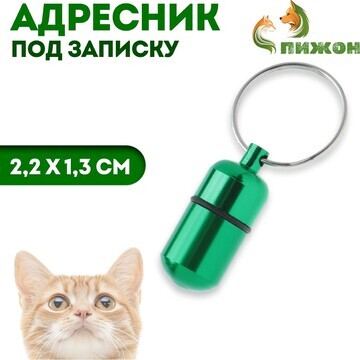 Адресник - капсула под записку, 2,2 х 1,