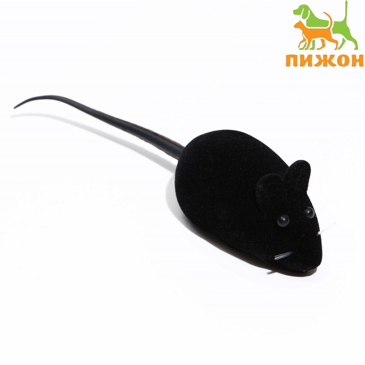 Мышь бархатная, 6 см, черная