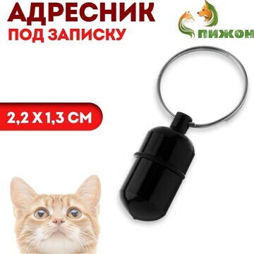 Адресник - капсула под записку, 2,2 х 1,