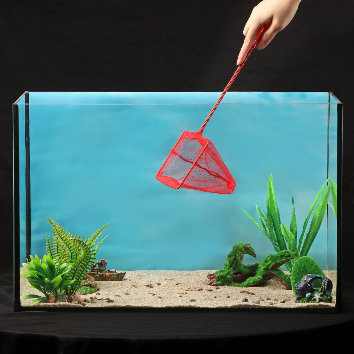 Сачок аквариумный 12,5 см, красный сачок аквариумный 7 5 см зеленый