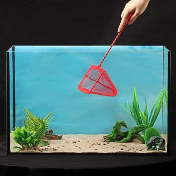 Сачок аквариумный 12,5 см, красный