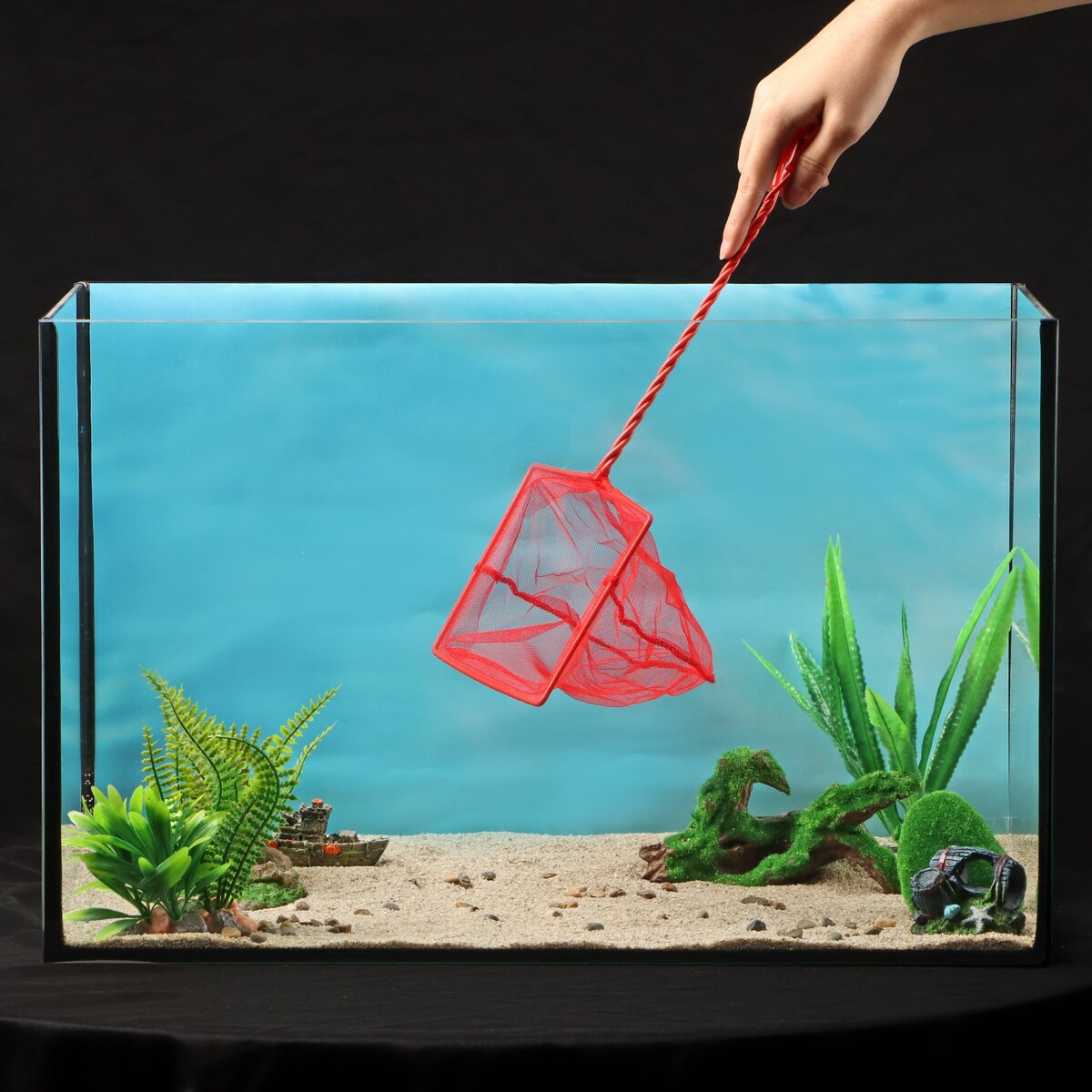 Сачок аквариумный 15 см, красный сачок аквариумный 7 5 см зеленый