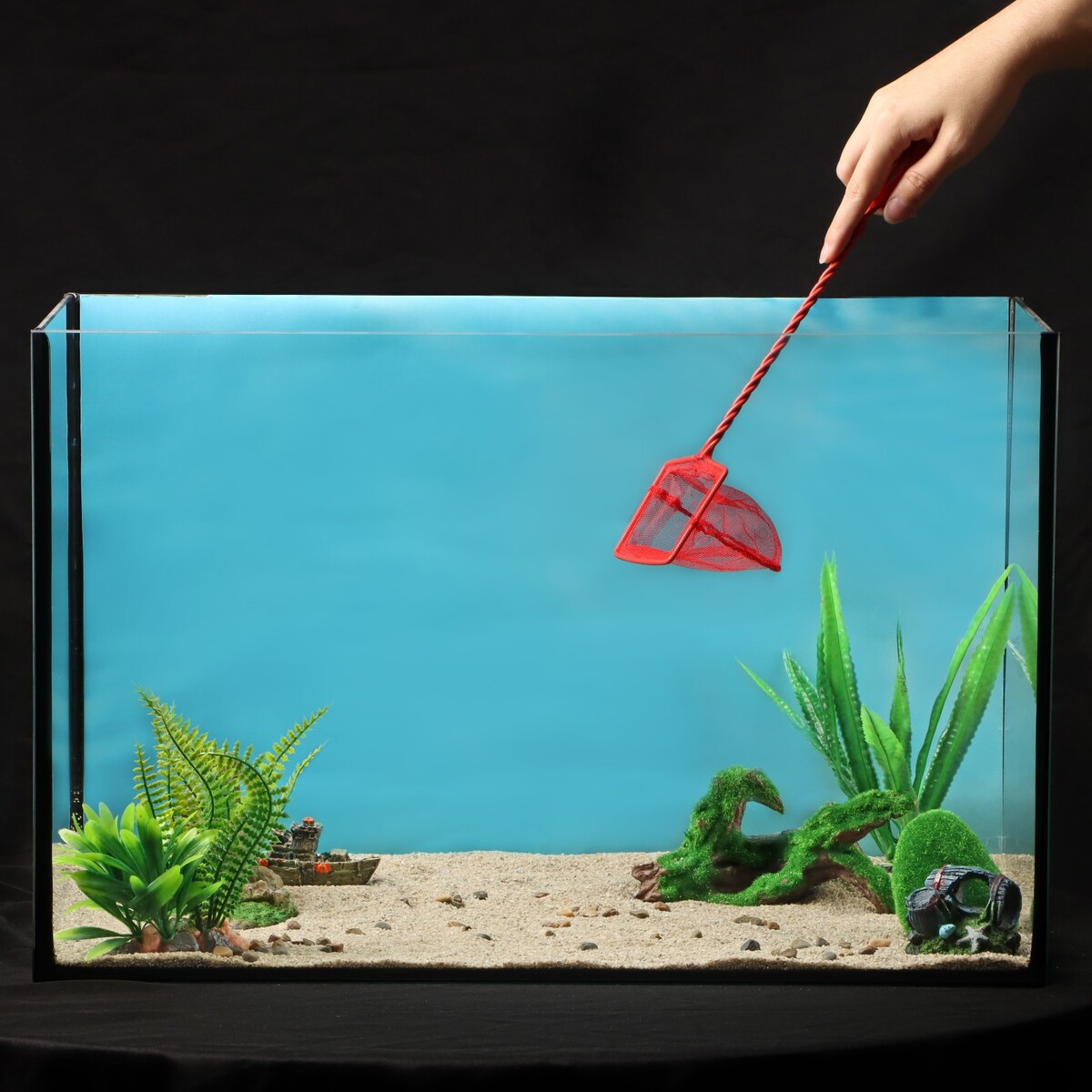 Сачок аквариумный 7,5 см, красный сачок аквариумный 12 5 см синий