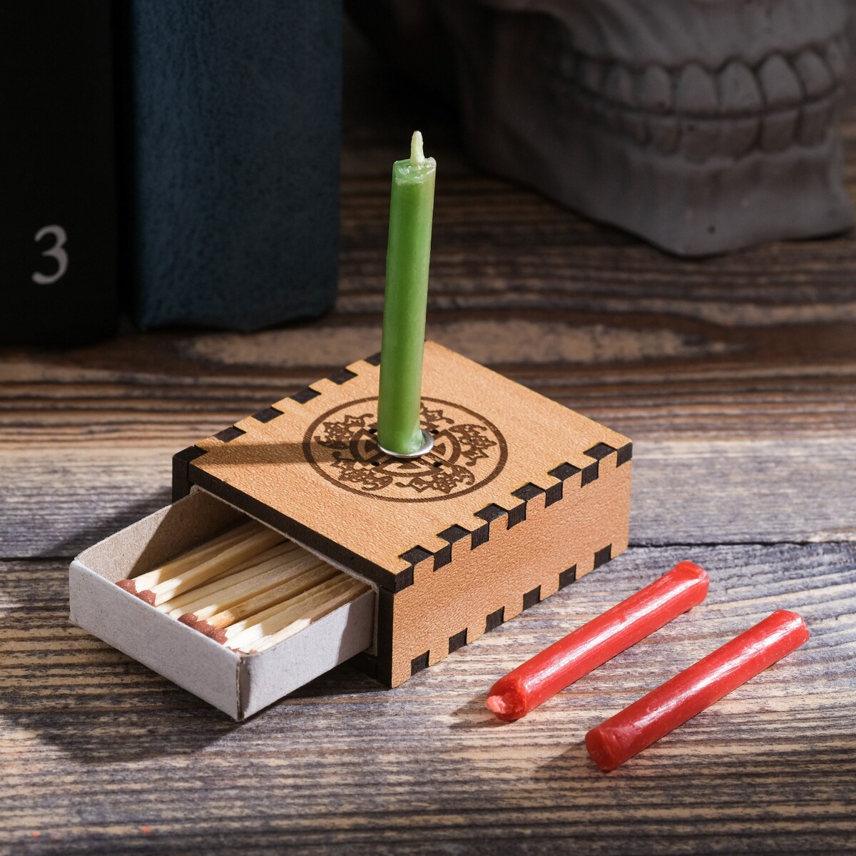 Набор ларец желаний подарочный набор блокнот карандаши ч г 2 шт и восковые мелки исполнения желаний