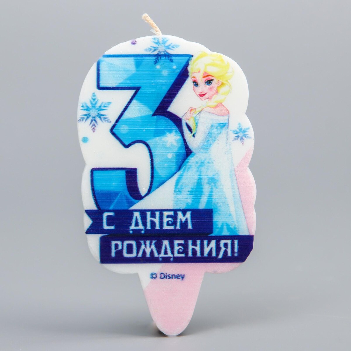 

Свеча в торт цифра дисней 3