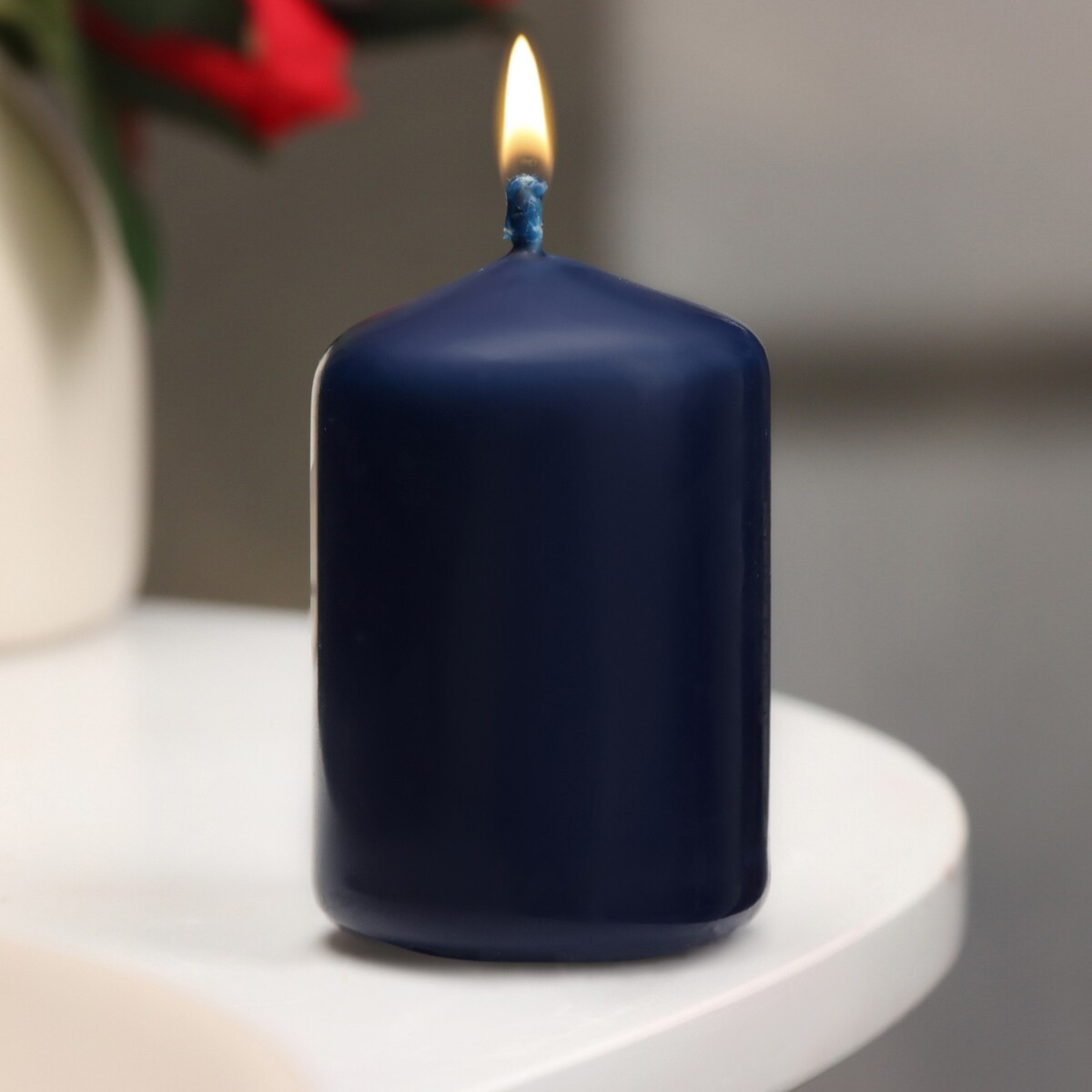 Свеча - цилиндр, 4×6 см, 9 ч, лазурь свеча цилиндр 4×6 см 9 ч лазурь